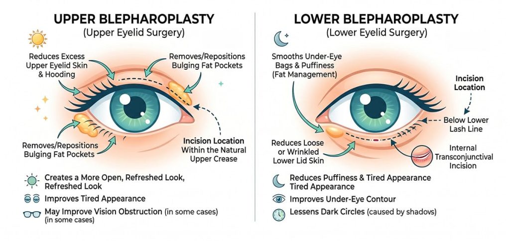 Upper vs. Lower Blepharoplasty
